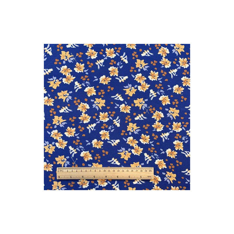 Printed Viscose GINGER Cobalt / Amber